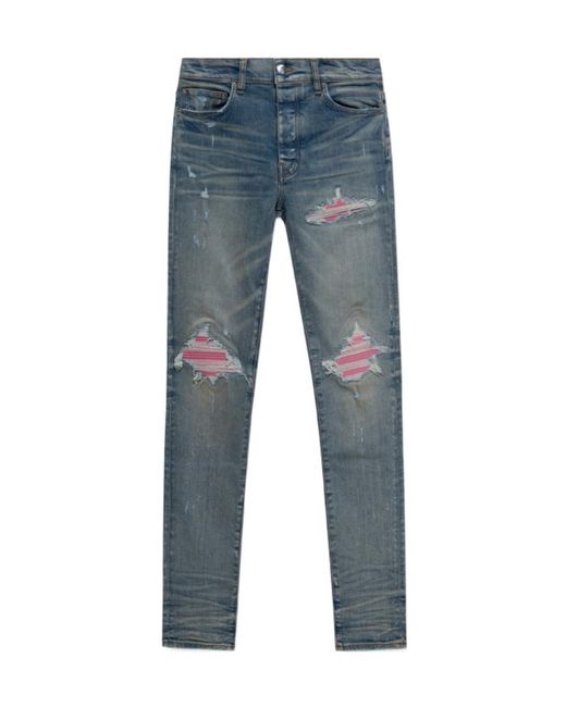 Amiri Blue Mid-Rise Slim Jeans