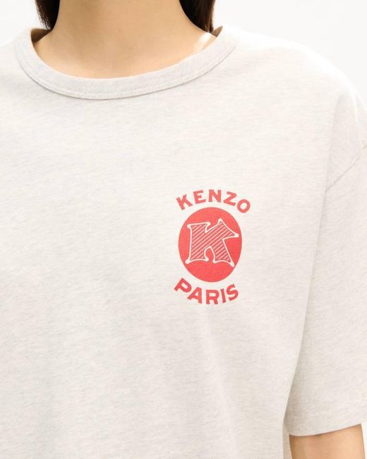 KENZO White Paris Emblem' Loose T-Shirt