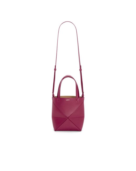 Loewe Purple Mini Puzzle Fold Tote