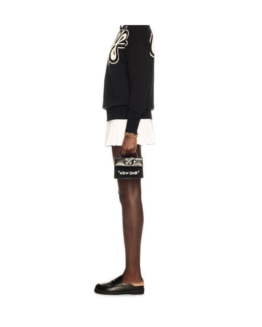 Off-White c/o Virgil Abloh Black Jitney Baby Quote Handbag