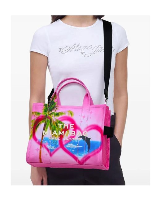 Marc Jacobs Pink Printed Handbag