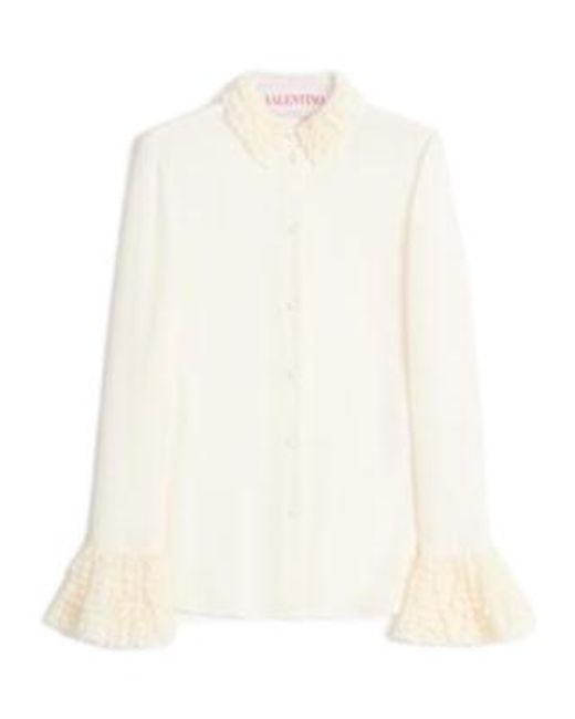 Valentino White Georgette Blouse