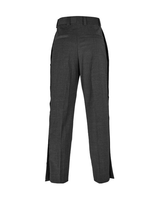 Boss Gray Check Suit Trousers for men