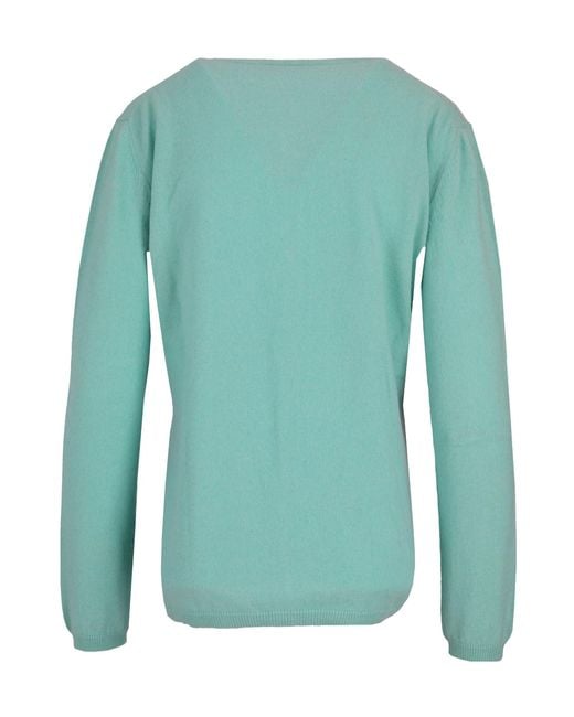 Lela Rose Green Crew-Neck Cardigan