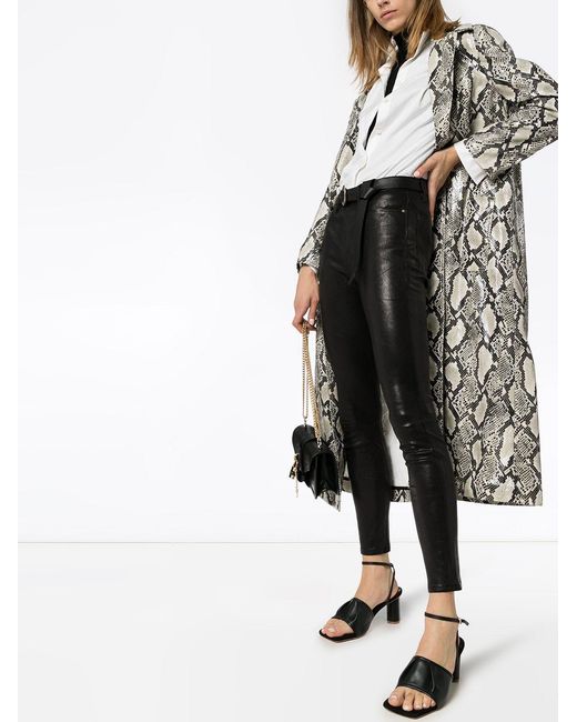 FRAME Black Le High Skinny Leather Trousers