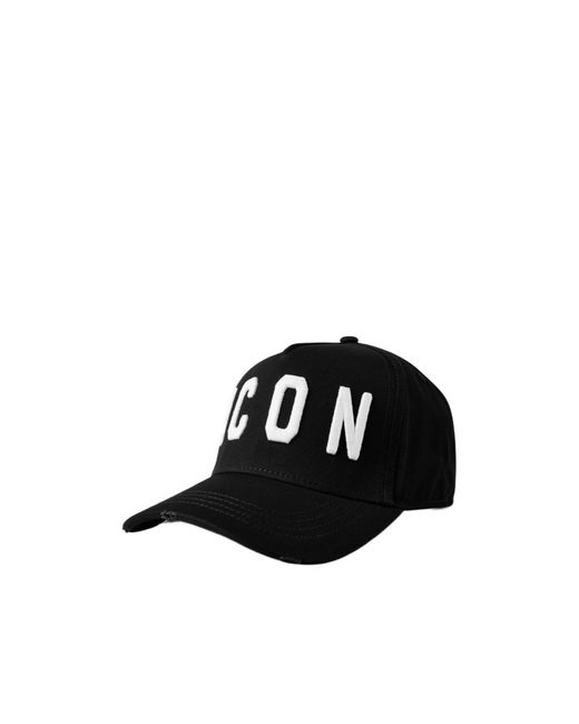 DSquared² Black Baseball Icon Cap for men