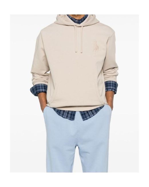 Polo Ralph Lauren Blue Polo Pony-Embroidered Hoodie for men