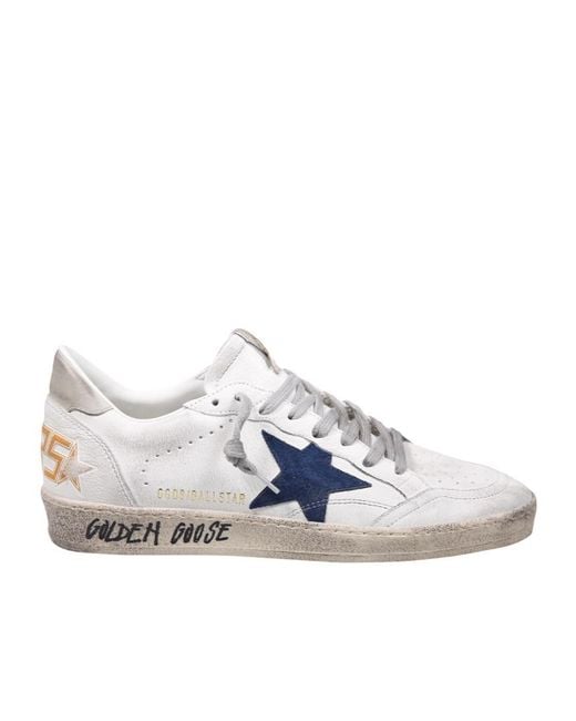 Golden Goose Deluxe Brand Blue Ballstar Low-Top Sneakers for men