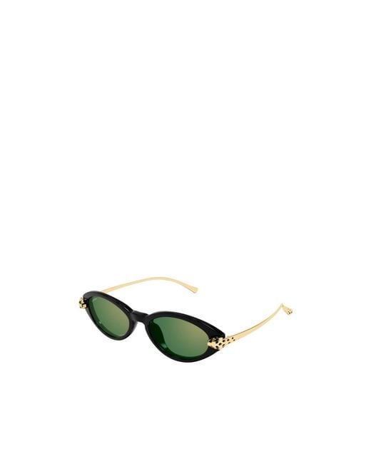 Cartier Green Cat Eye Frame Sunglasses