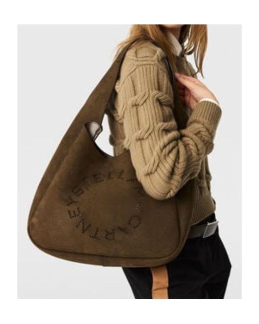 Stella McCartney Brown Logo Hobo Shoulder Bag