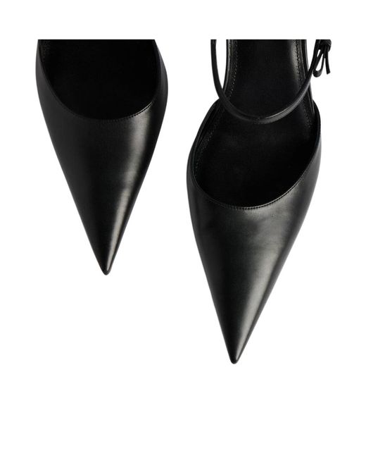 Balenciaga White Avenue Bow Slingback Pumps