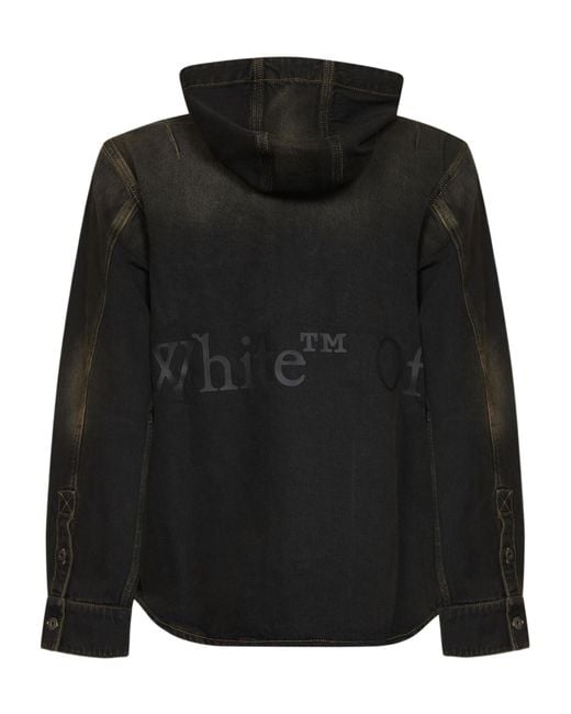 Off-White c/o Virgil Abloh Black Bookish Hooded Denim Jacket