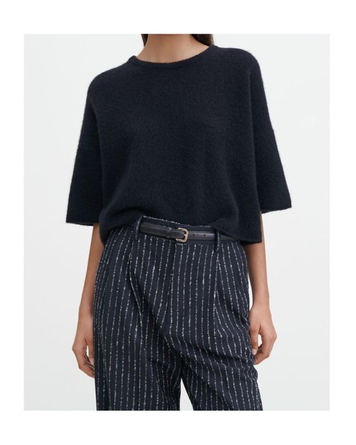 Filippa K Blue Crewneck Short-Sleeve Knitwear