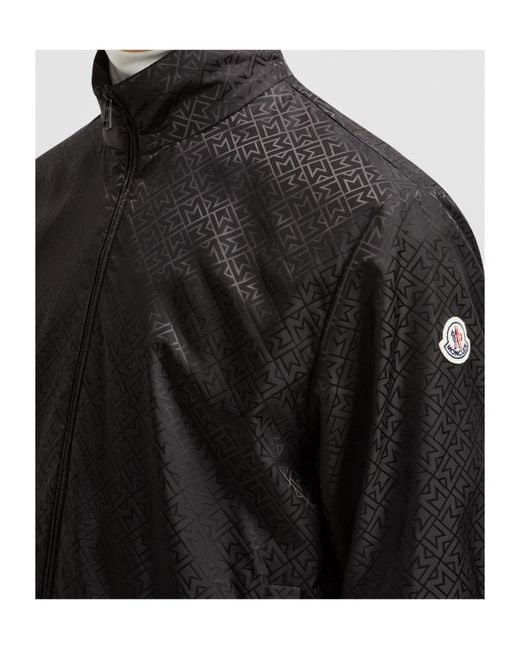 Moncler Black Vanoise Logo Patch Zip-Up Jacket for men