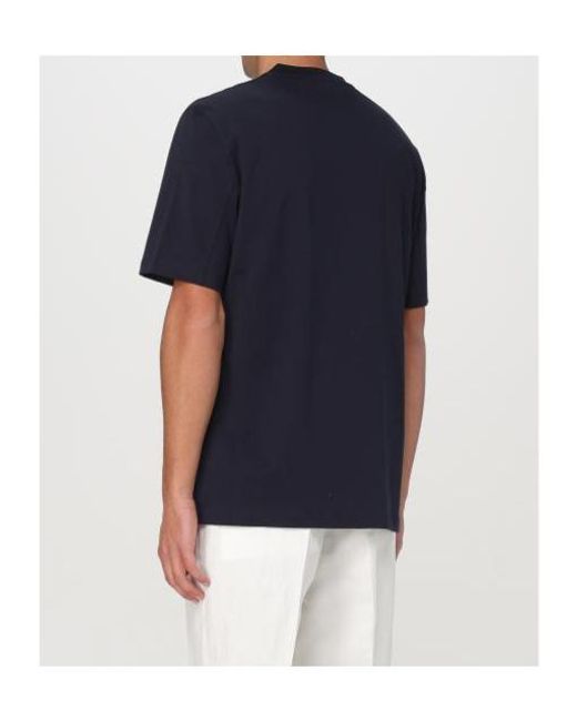 Brunello Cucinelli Black Crewneck Short-Sleeved T-Shirt for men