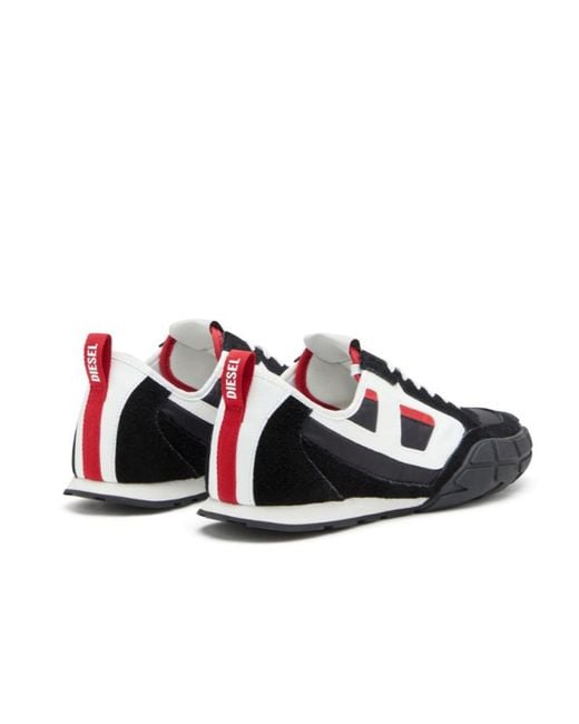 DIESEL Black Pagodha Panelled Sneakers for men