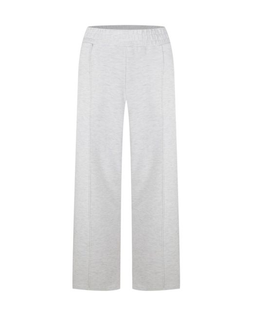 Varley White Elastic Waist Sweatpants