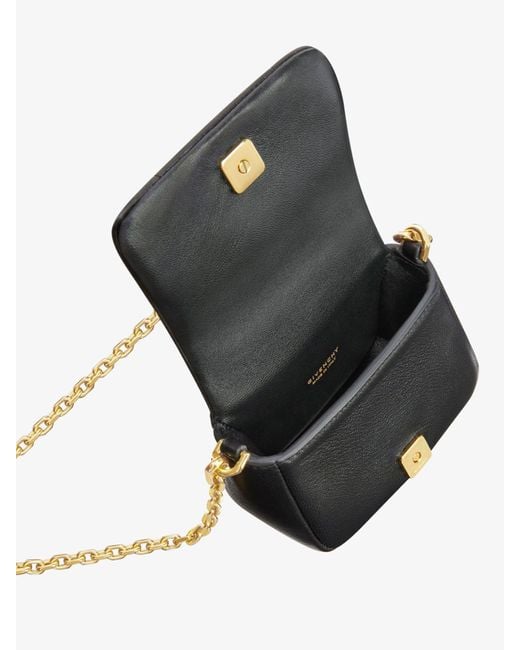 Givenchy Black Micro Leather 4G Liquid Bag