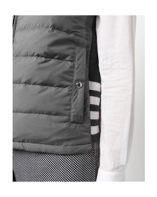 Thom Browne Gray 4-Bar Padded Gilet