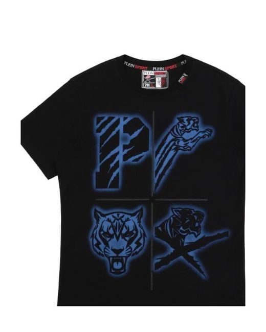 Philipp Plein Black Logo Details T-Shirt for men