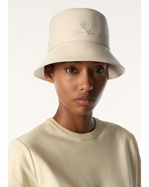 Loro Piana White Agata Bucket Hat