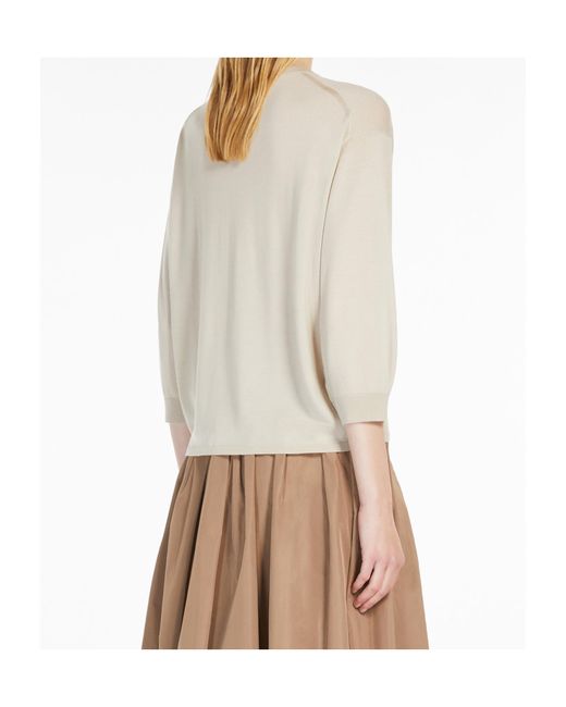 Max Mara Natural S Amici Three-Quarter Sleeve Sweater