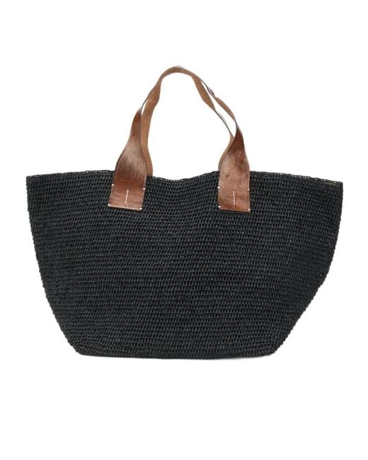 IBELIV Black Tokyo Ii Woven Tote Bag