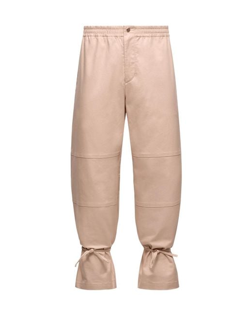 Moncler Natural X Gilga Farm By Donald Glover Cotton Gabardine Trousers for men