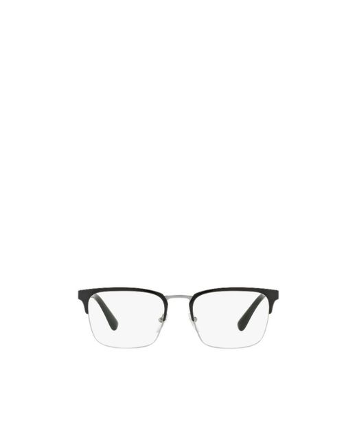Prada White Eyewear Rectangular Frame Glasses for men