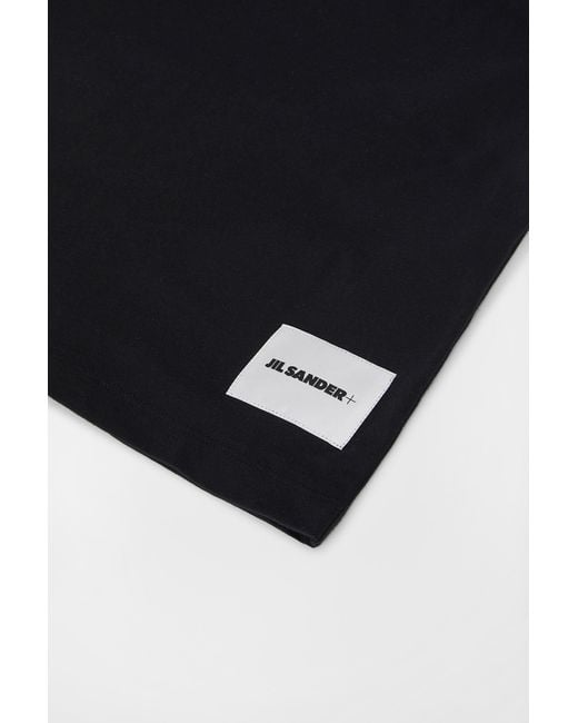 Jil Sander Blue Logo Patch Crewneck Pack Of Three T-Shirt for men