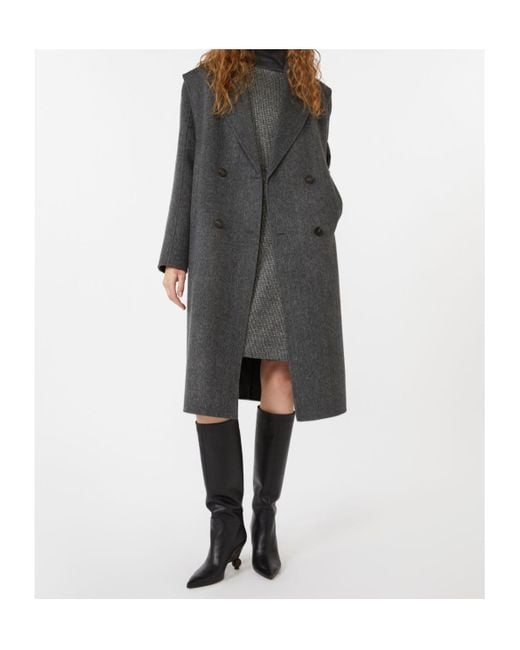Weekend by Maxmara Gray 2-In-1 Wool Drap Coat