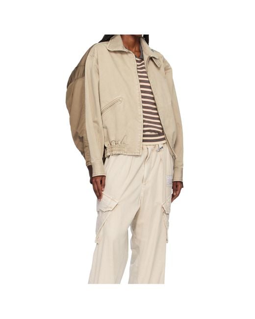 Maison Mihara Yasuhiro Natural Zip-Up Bomber Jacket