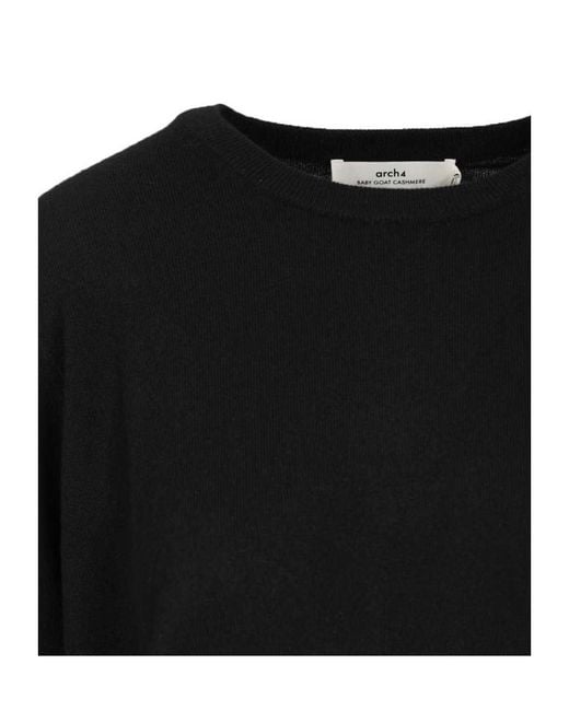 arch4 Black Ribbed Short-Sleeve Knitwear