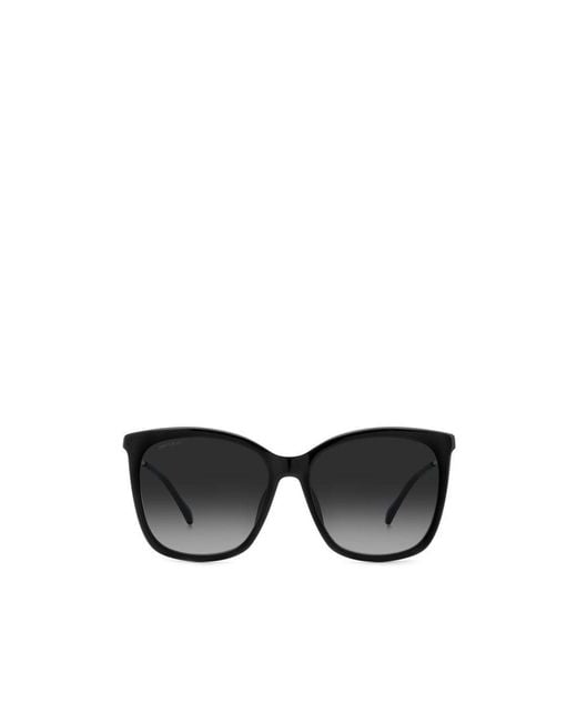 Jimmy Choo Black Eyewear Square-Frame Sunglasses