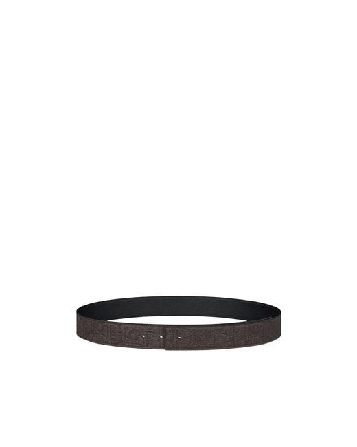Dior White Reversible Belt Strap for men