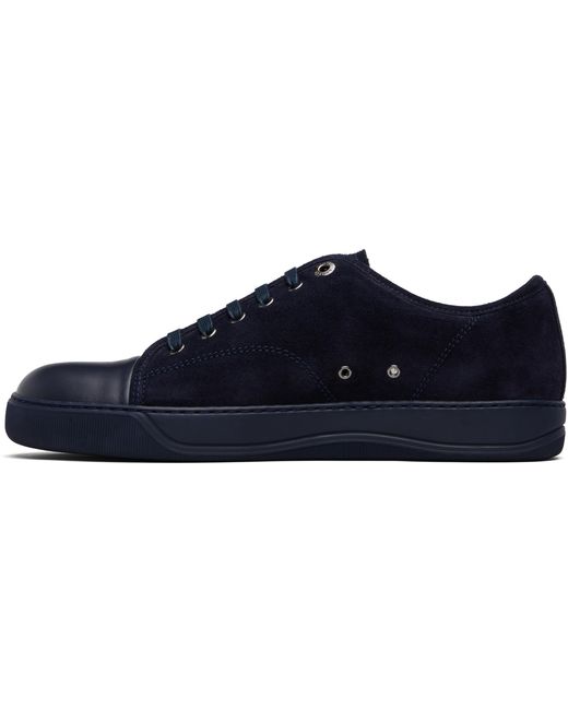 Lanvin Blue Dbb1 Leather And Suede Sneakers for men