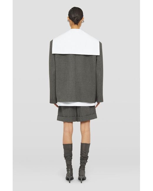 Jil Sander Gray Turn-Up Hem Tailored Shorts