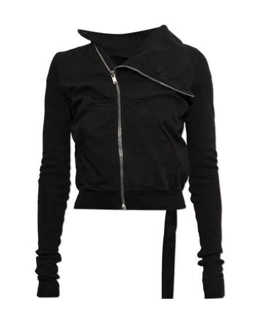 Rick Owens Black Long-Sleeve Casual Jacket