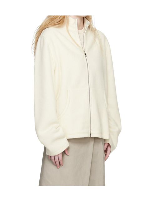 Rier White Fleece Full-Zip Jacket