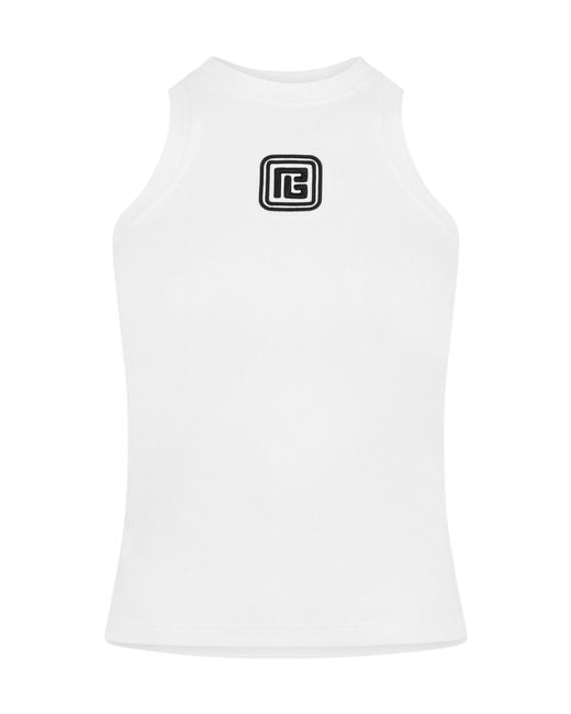 Balmain White Fitted Vest