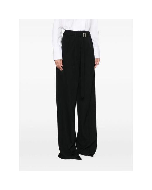 Seafarer Black Belted Wide-Leg Trousers