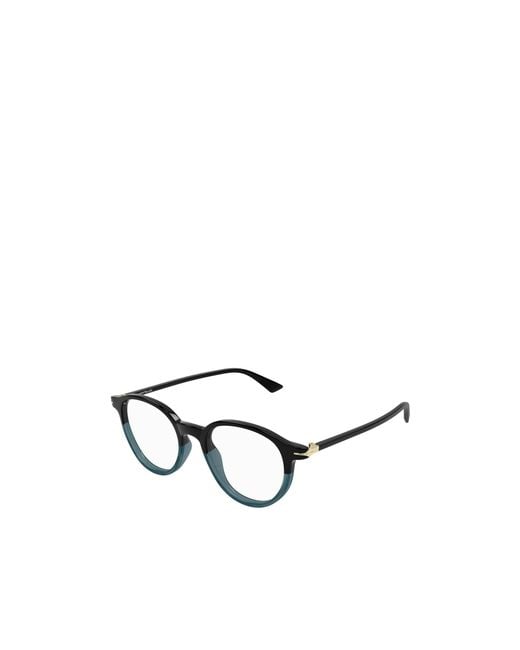 Montblanc White Eyewear Oval Frame Glasses for men