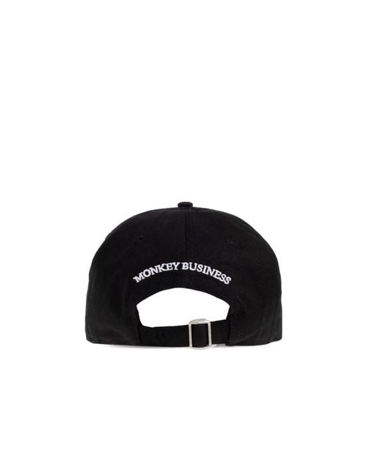DSquared² Black Monkey Business Print Baseball Hat for men