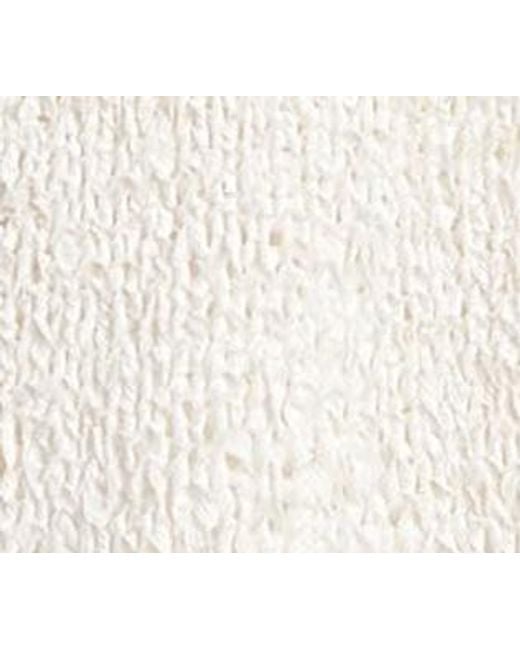 Khaite White Twigs Square-Neck Dress