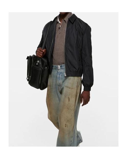 Acne Black Lightweight Nylon Jacket for men