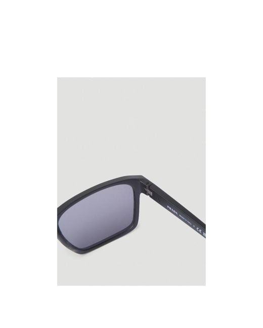Prada Linea Rossa White Geometric Frame Sunglasses for men