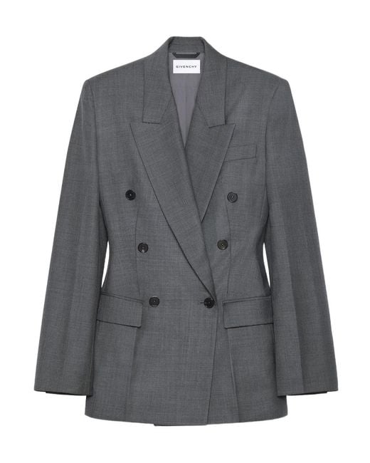 Givenchy Gray Double-Breasted Jacket