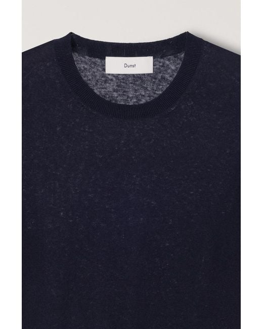 DUNST Blue Short-Sleeve Sweater for men