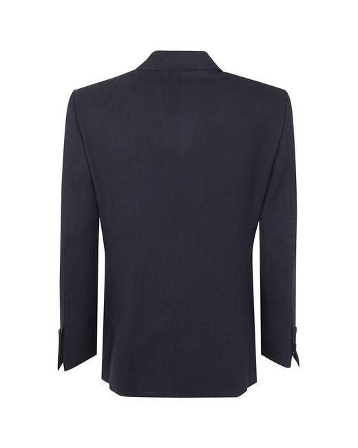 Tom Ford Blue Double-Breasted Blazer for men