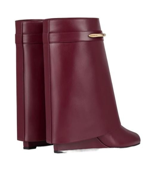 Givenchy Purple Shark Ankle Boots